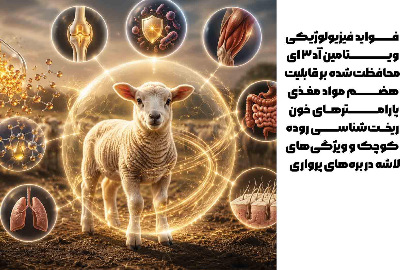  بره‌ها، هیستومورفومتری روده، جمعیت پروتوزوآ، تخمیر شکمبه، ویتامین، افزایش وزن.